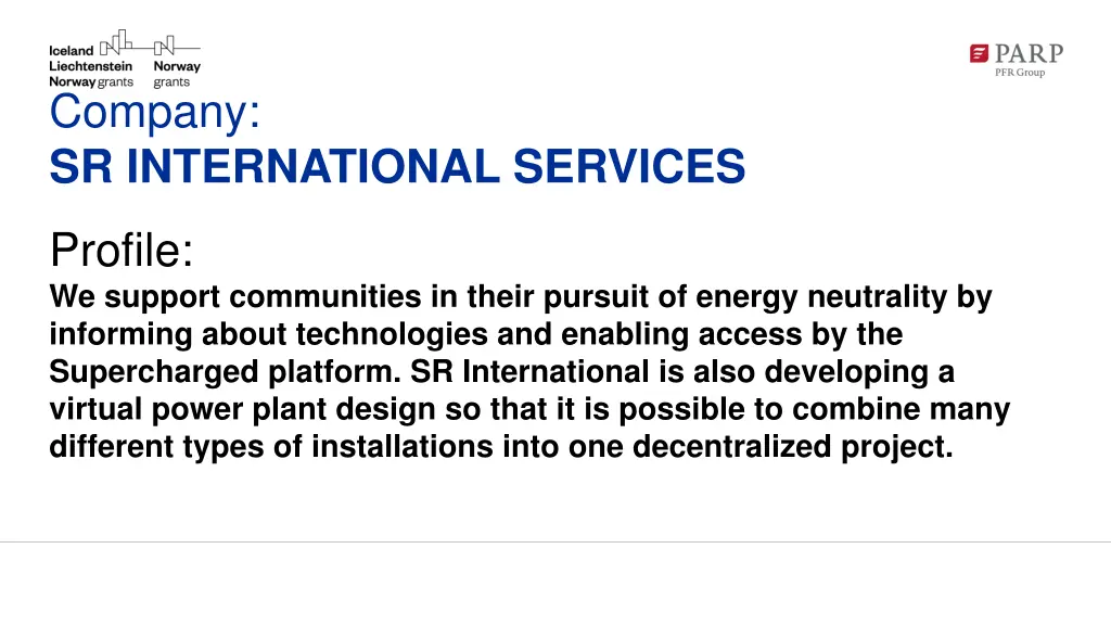 company sr international services