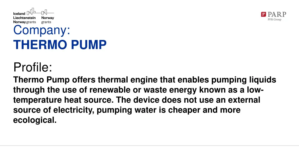 company thermo pump