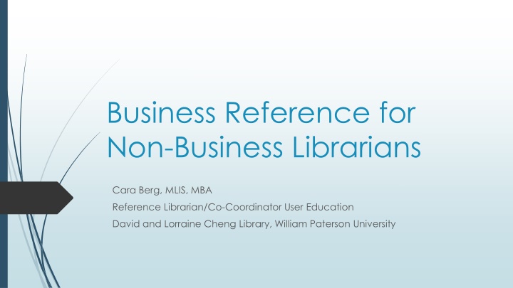 business reference for non business librarians