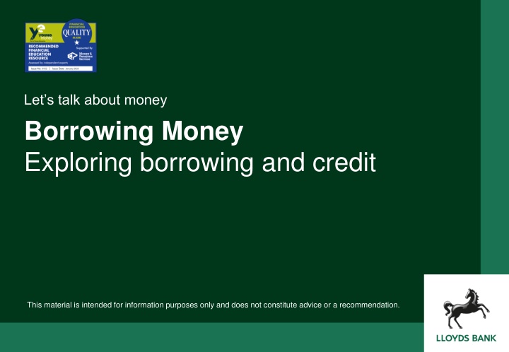 let s talk about money borrowing money exploring