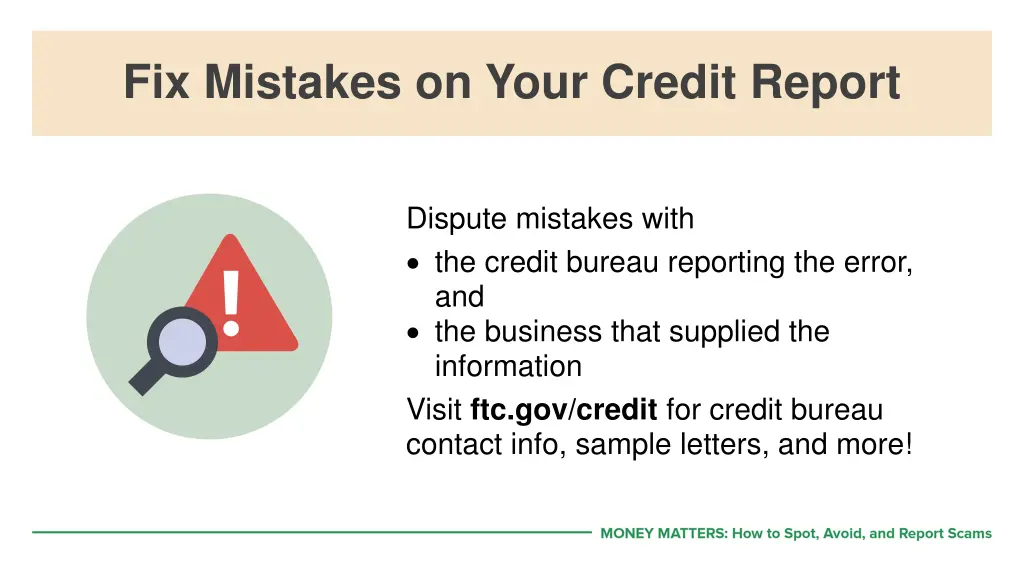 fix mistakes on your credit report