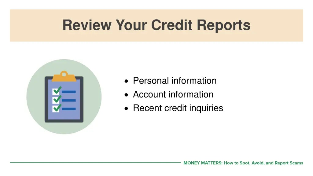 review your credit reports