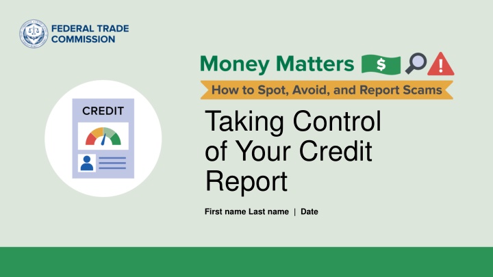 taking control of your credit report