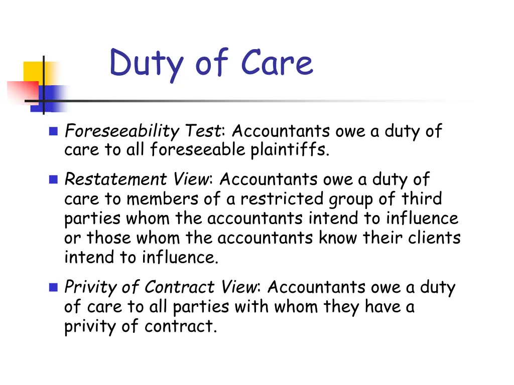 duty of care