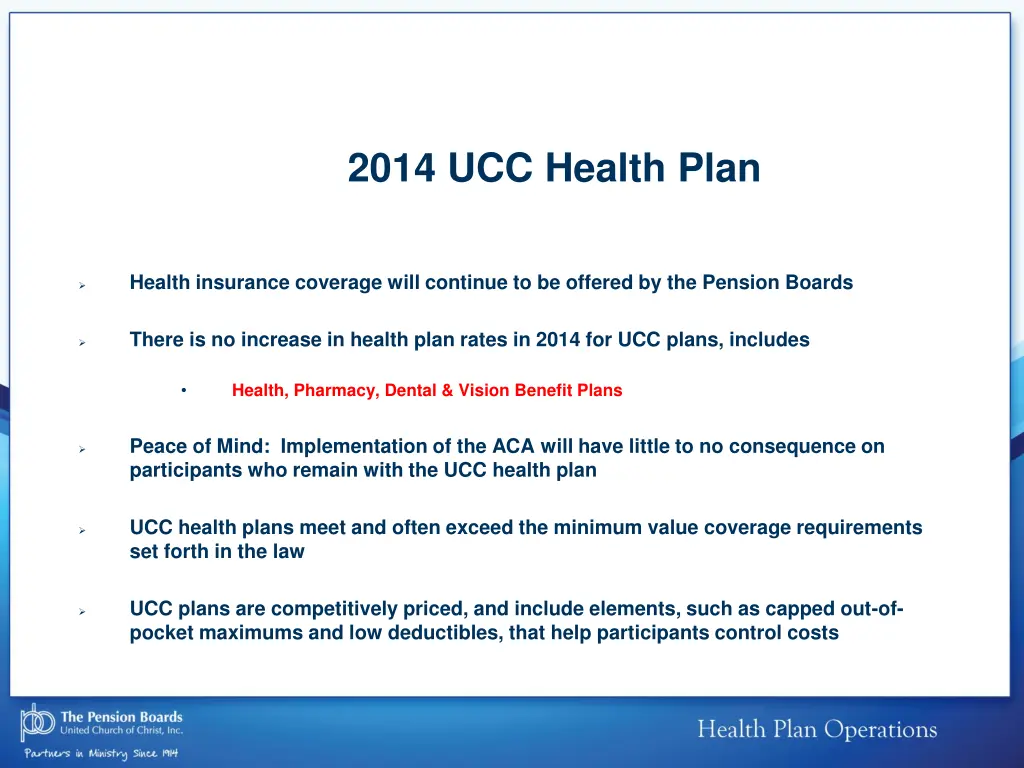 2014 ucc health plan