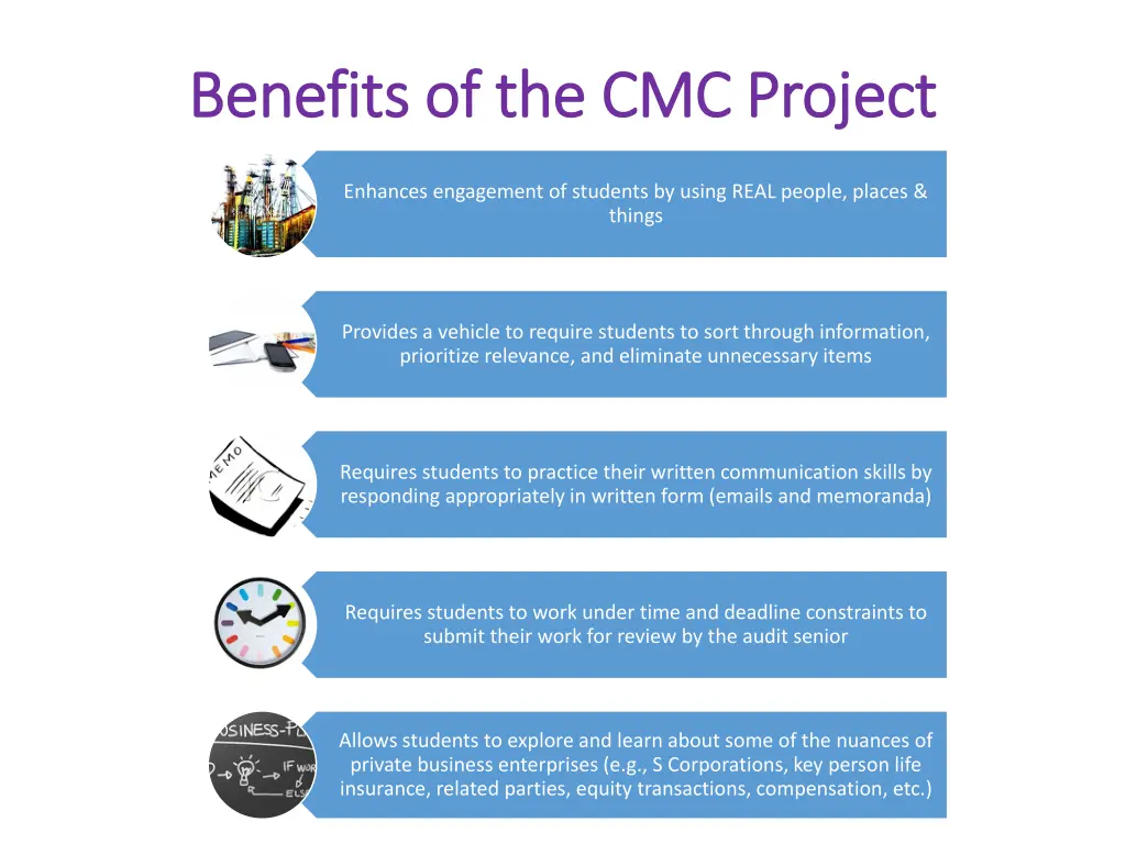 benefits of the cmc project benefits