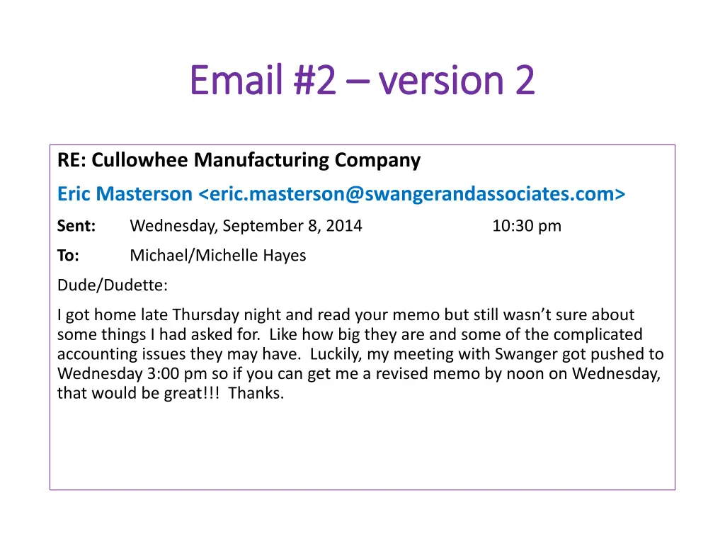 email 2 email 2 version 2