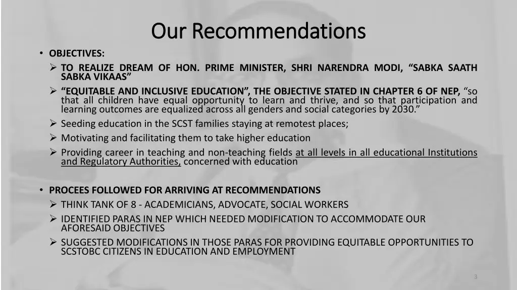 our recommendations our recommendations