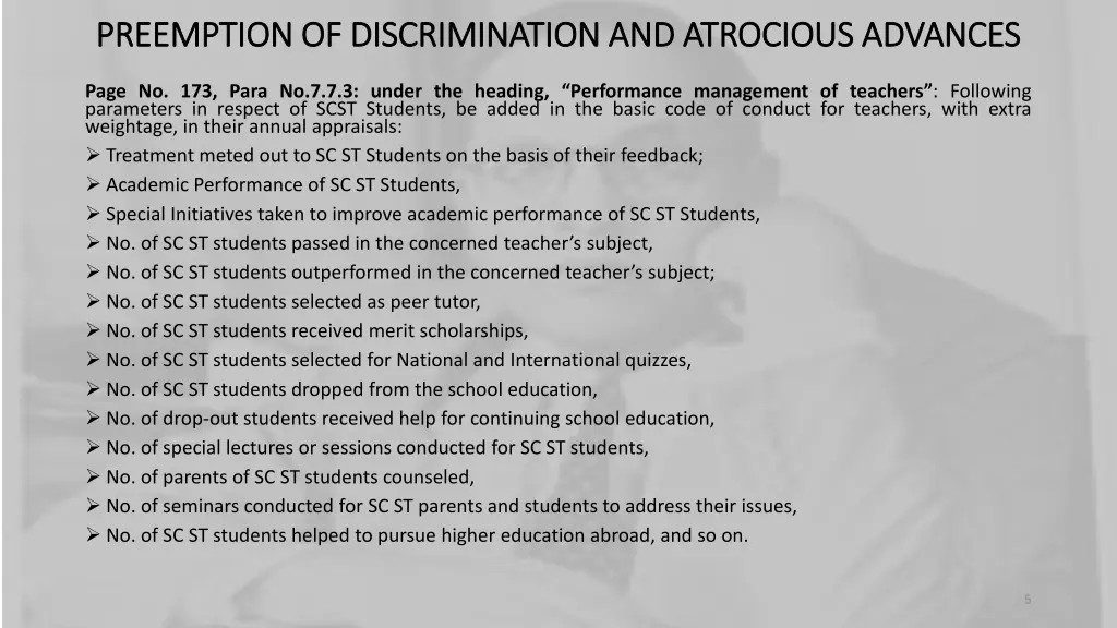 preemption of discrimination and atrocious