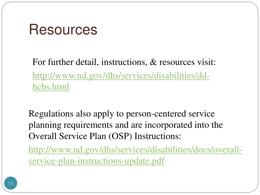 resources