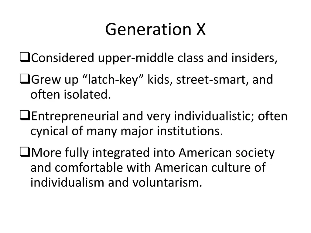 generation x