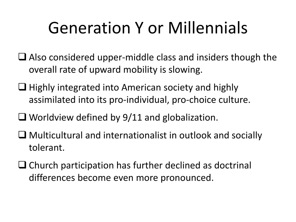 generation y or millennials