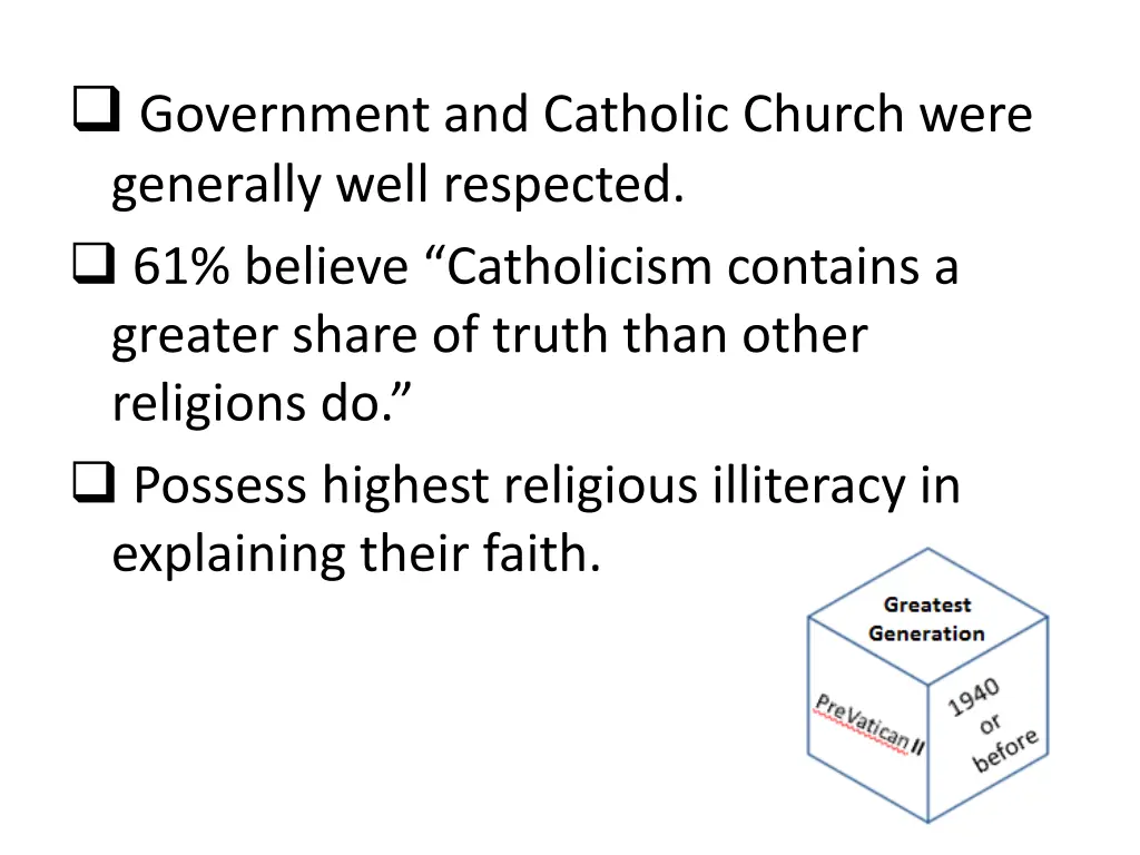 government and catholic church were generally