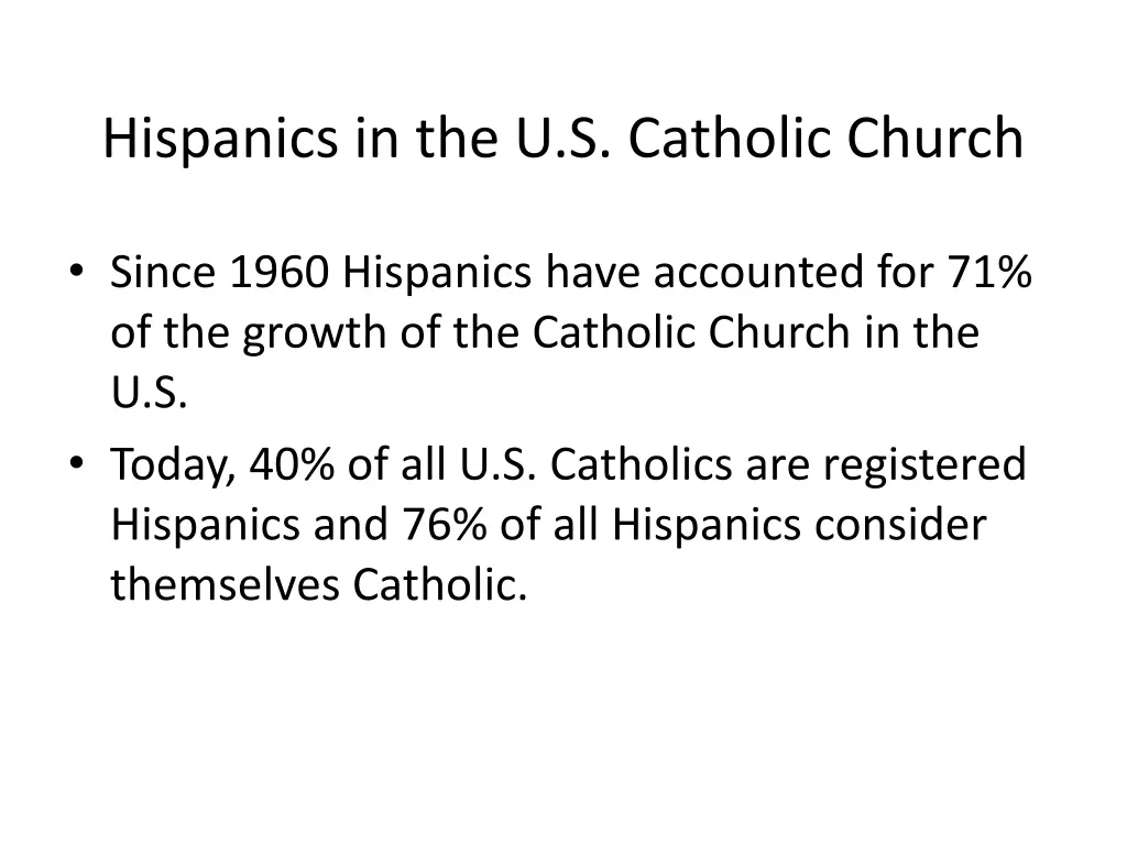 hispanics in the u s catholic church