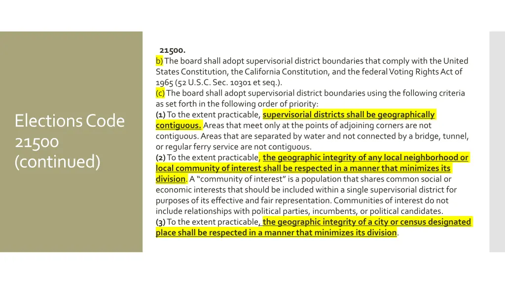 21500 b the board shall adopt supervisorial