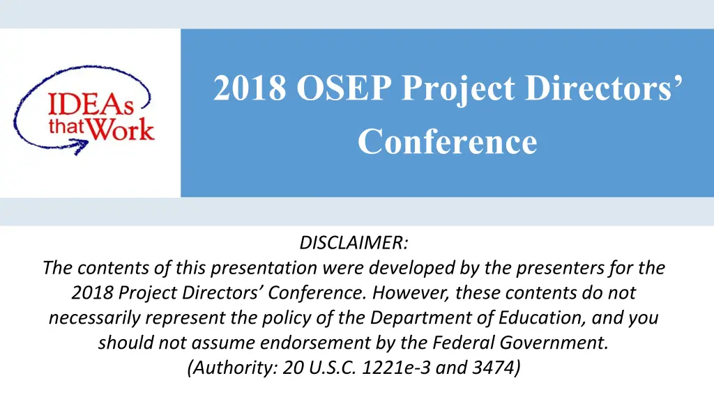 2018 osep project directors conference 1