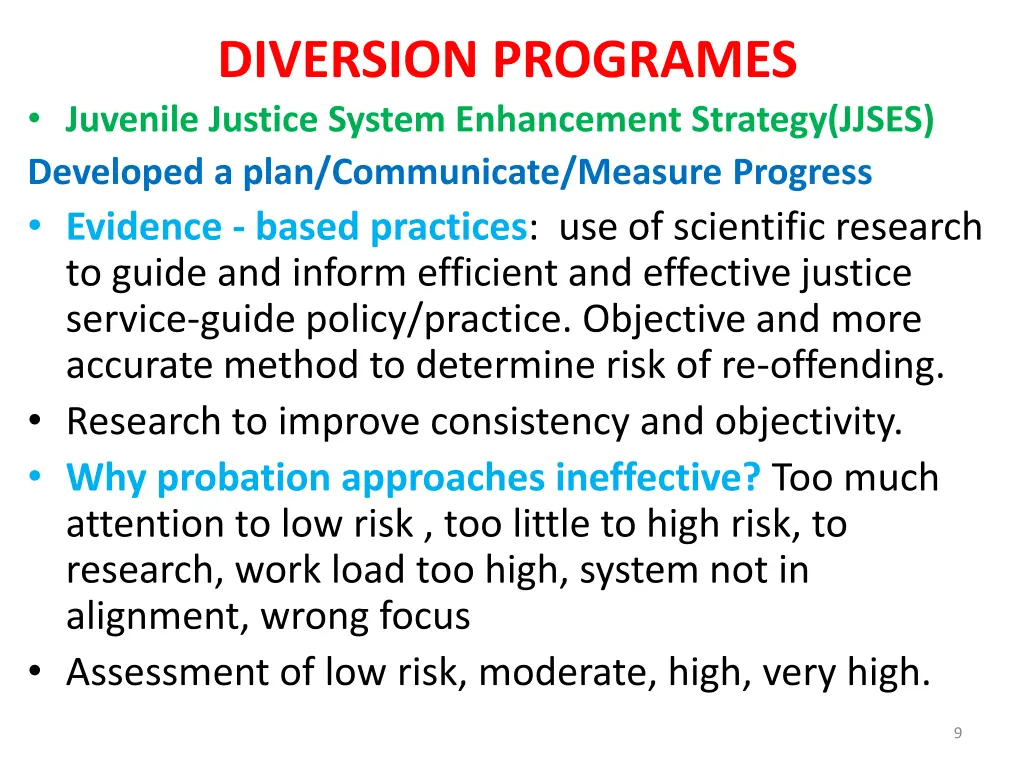 diversion programes juvenile justice system