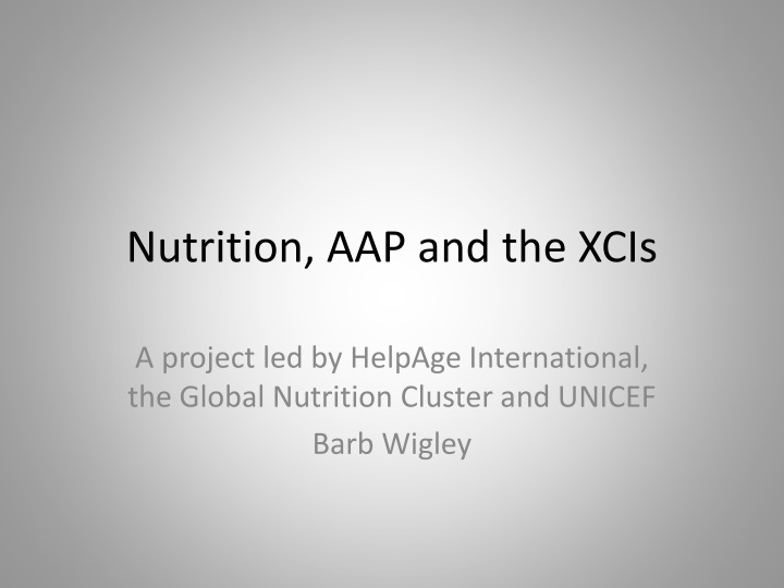 nutrition aap and the xcis