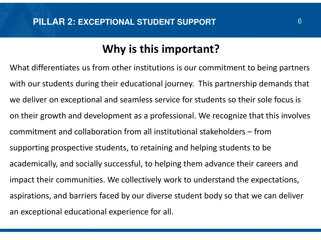 pillar 2 exceptional student support