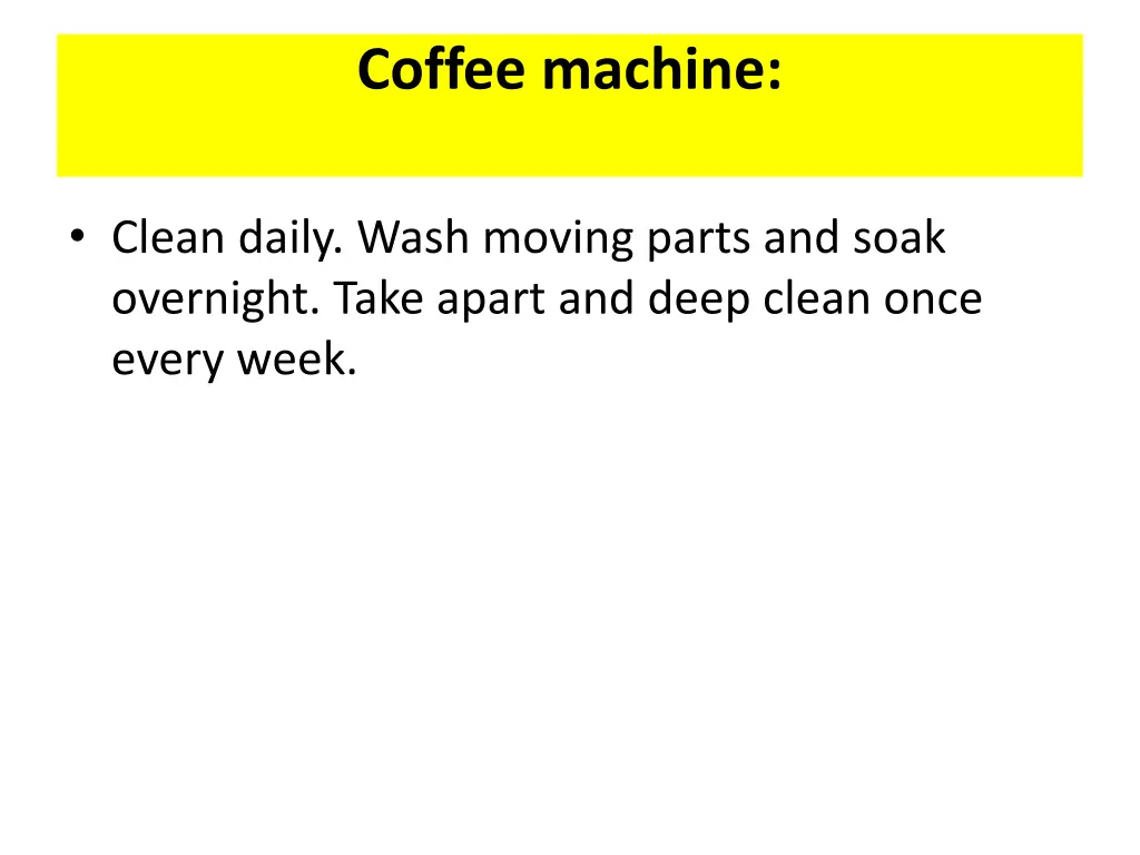 coffee machine