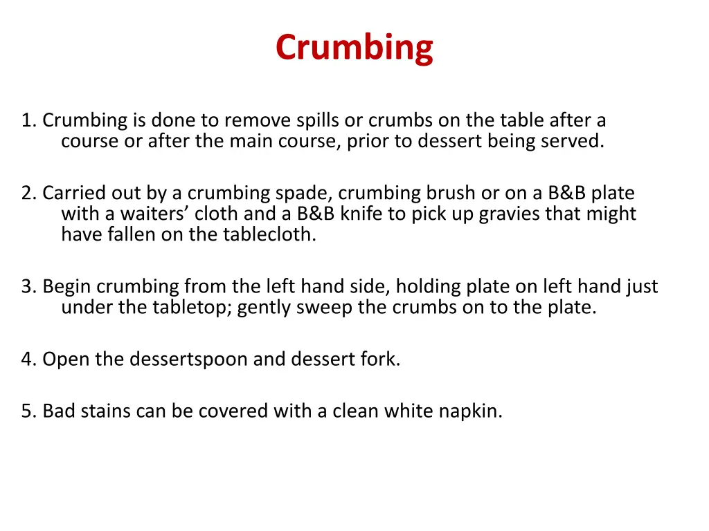 crumbing