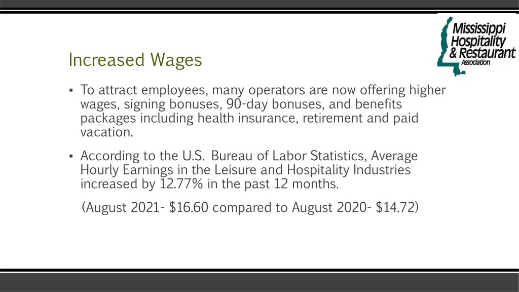 increased wages