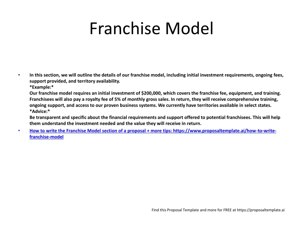 franchise model