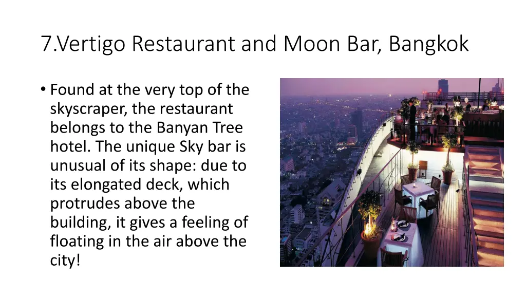 7 vertigo restaurant and moon bar bangkok