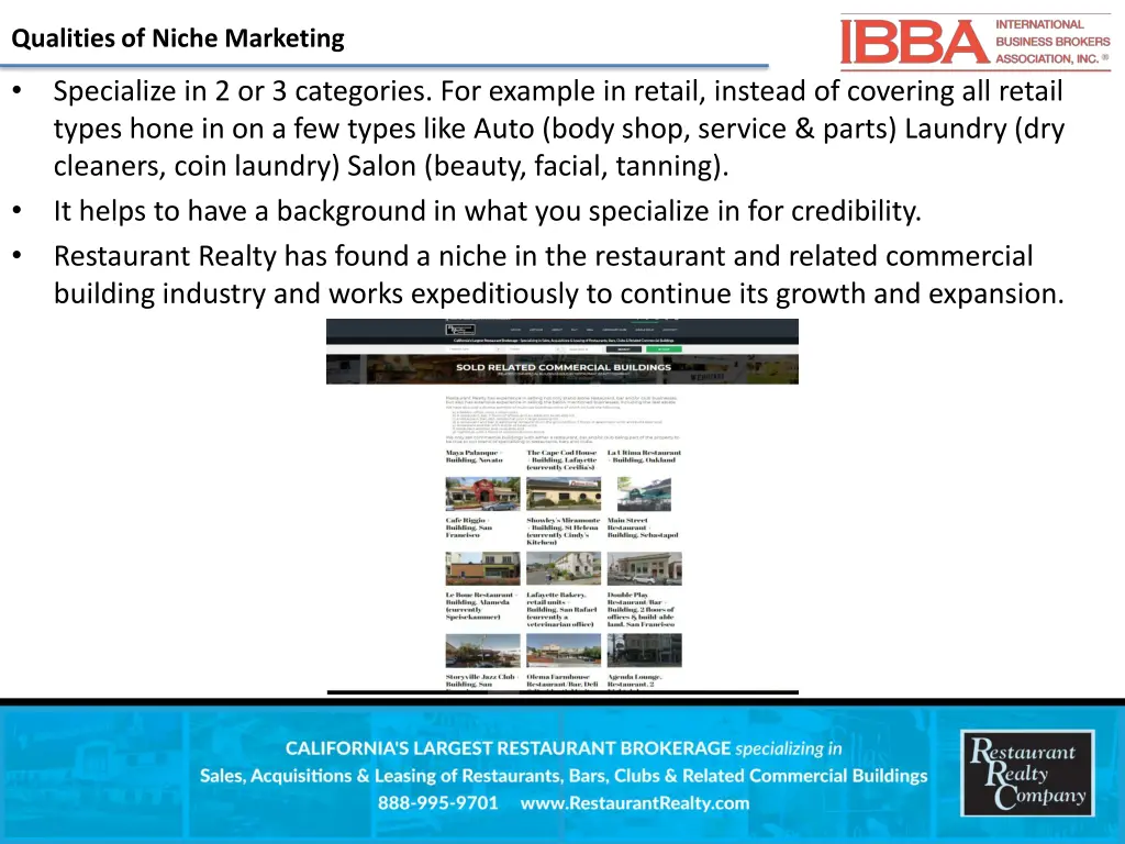 qualities of niche marketing