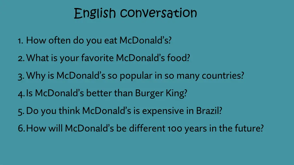 english conversation