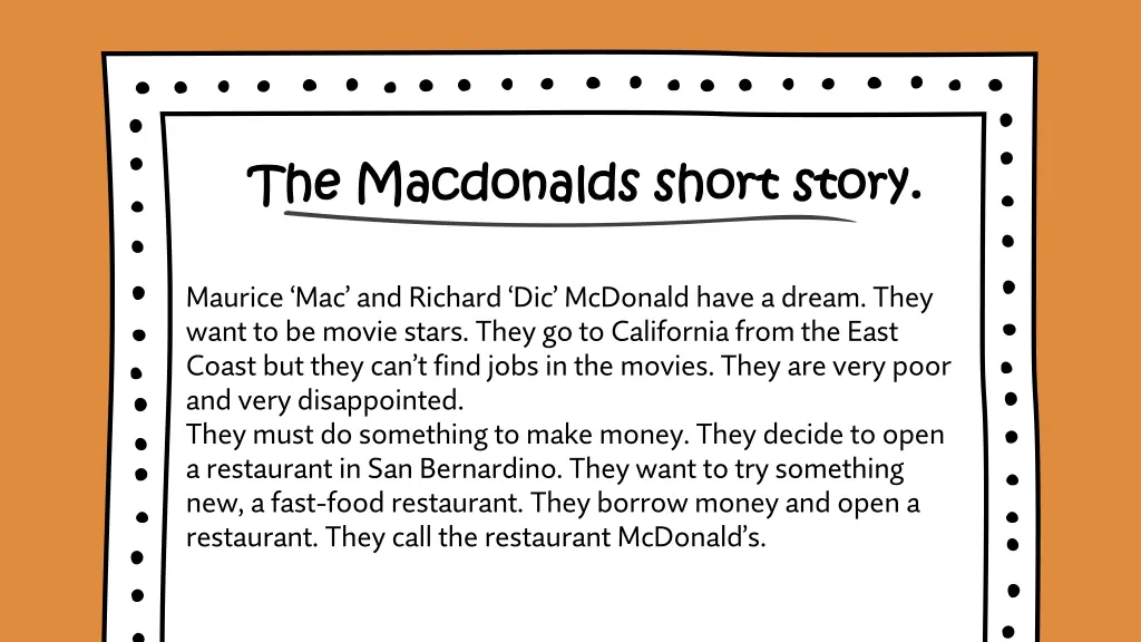 the the macdonalds macdonalds short