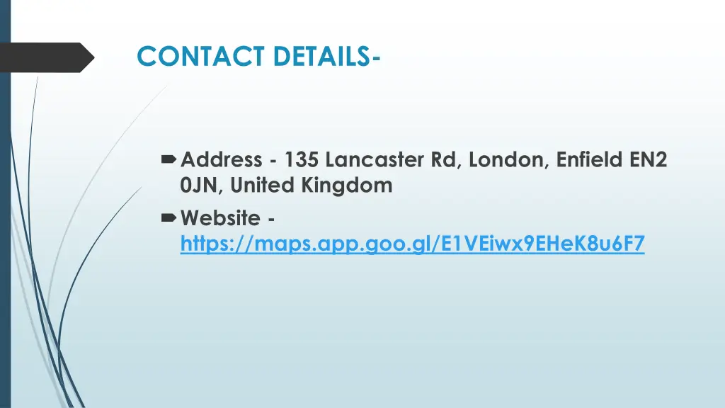 contact details