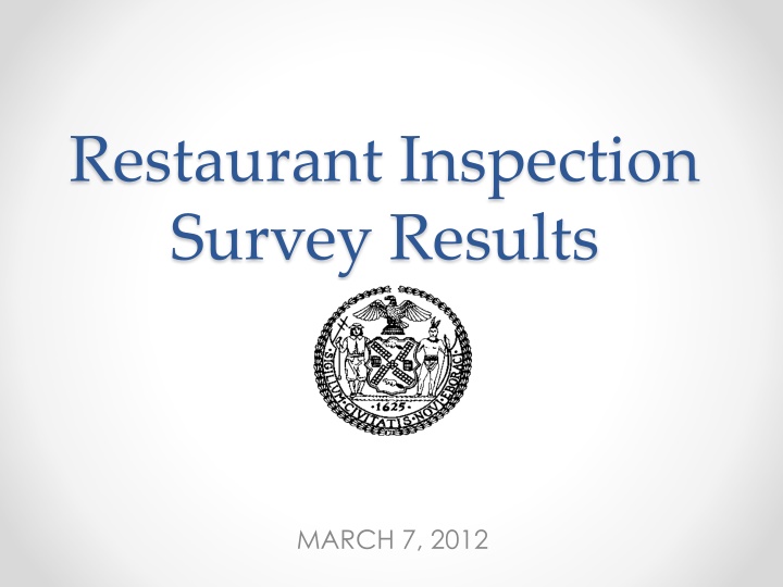 restaurant inspection survey results