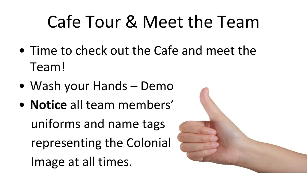 cafe tour meet the team