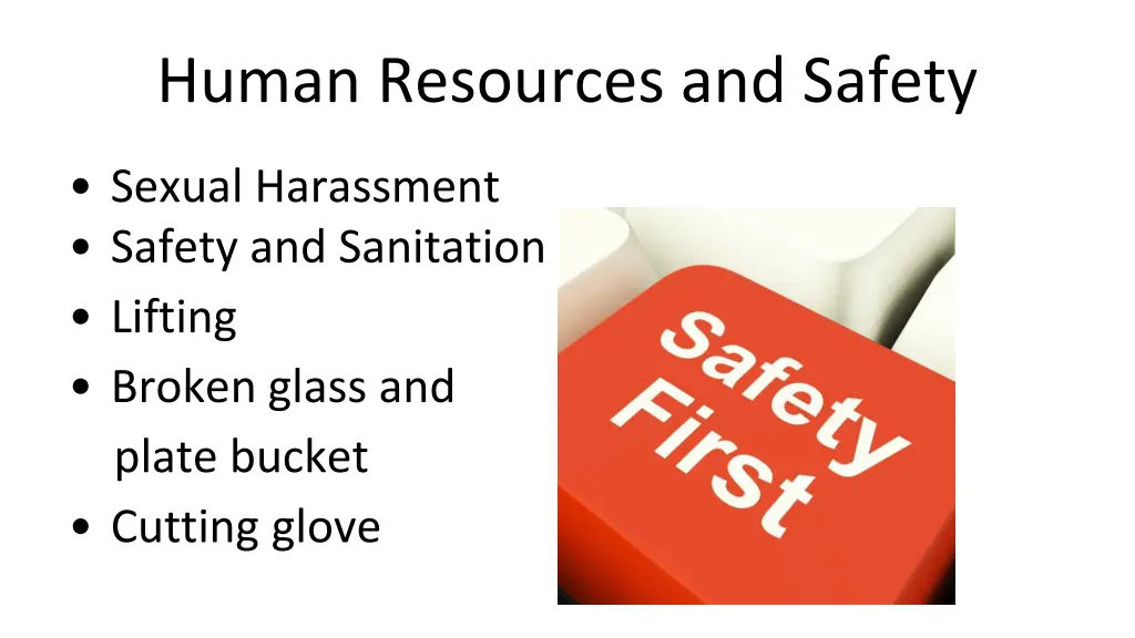 human resources and safety