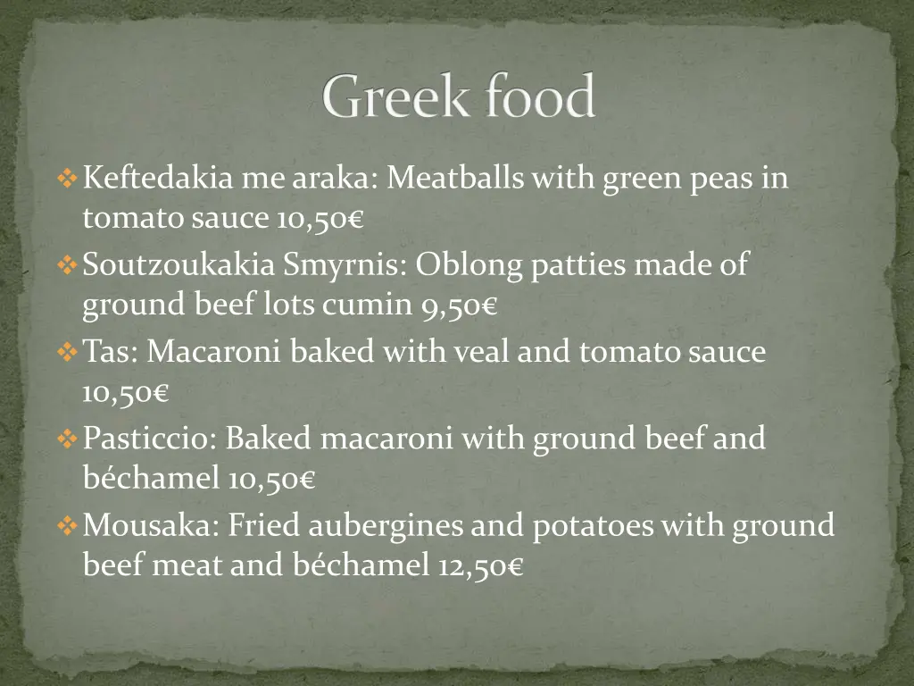 greek food