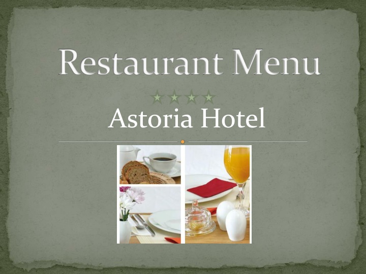 restaurant menu