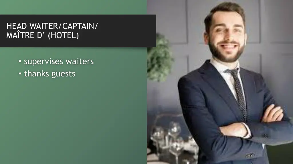 head waiter captain ma tre d hotel