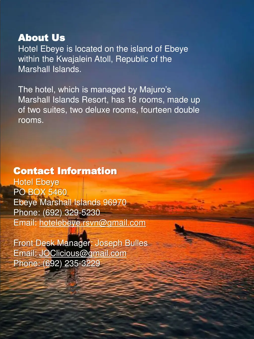 about us about us hotel ebeye is located