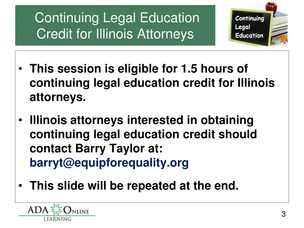 continuing legal education credit for illinois