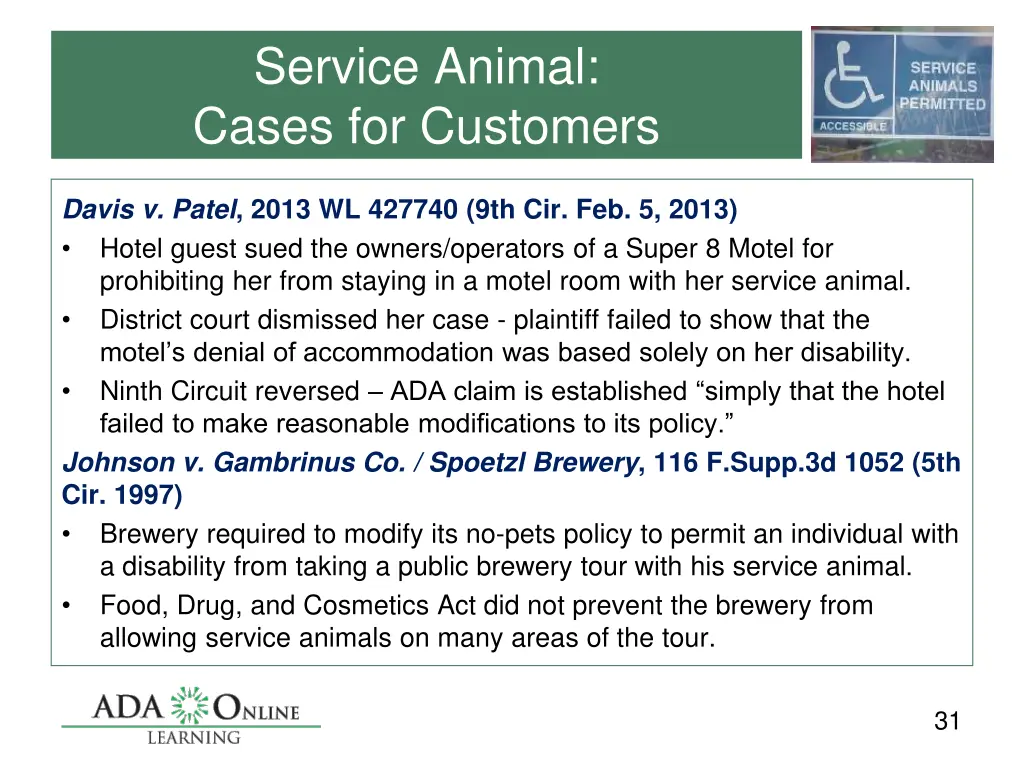 service animal cases for customers