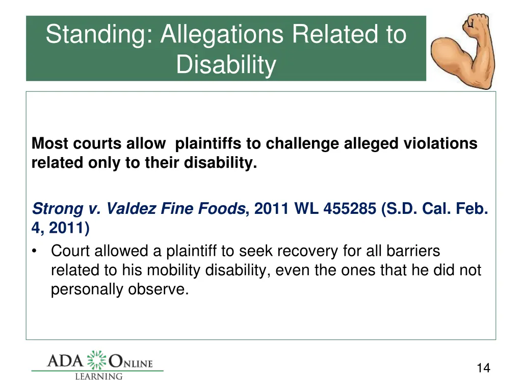 standing allegations related to disability