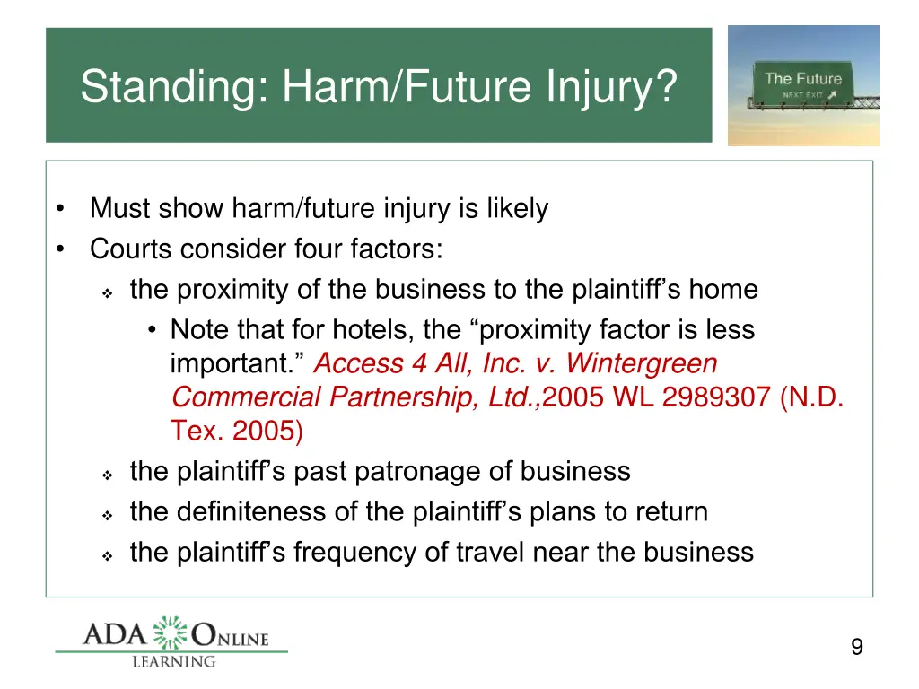 standing harm future injury