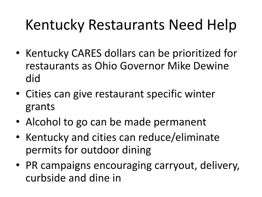 kentucky restaurants need help