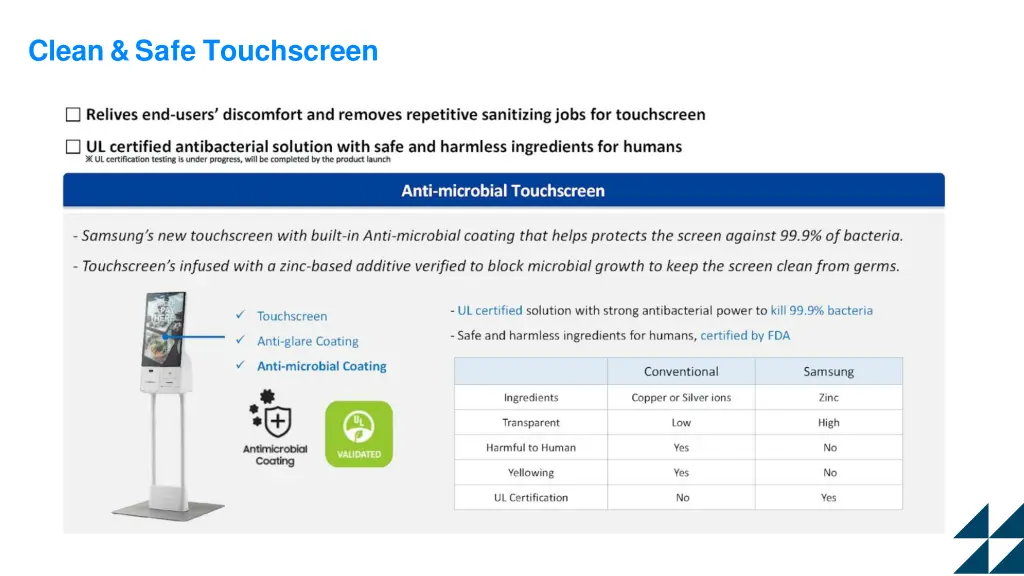 clean safe touchscreen