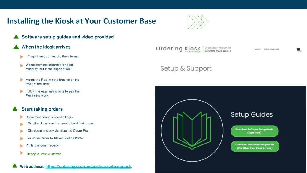 installing the kiosk at your customer base