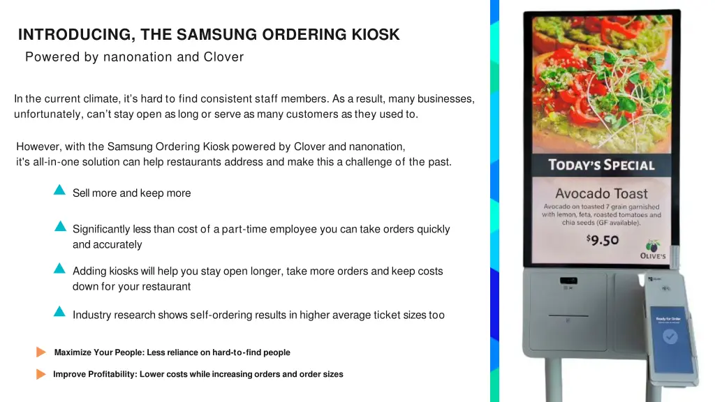 introducing the samsung ordering kiosk powered 1