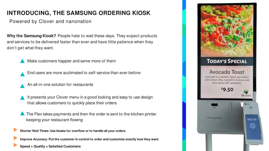 introducing the samsung ordering kiosk powered