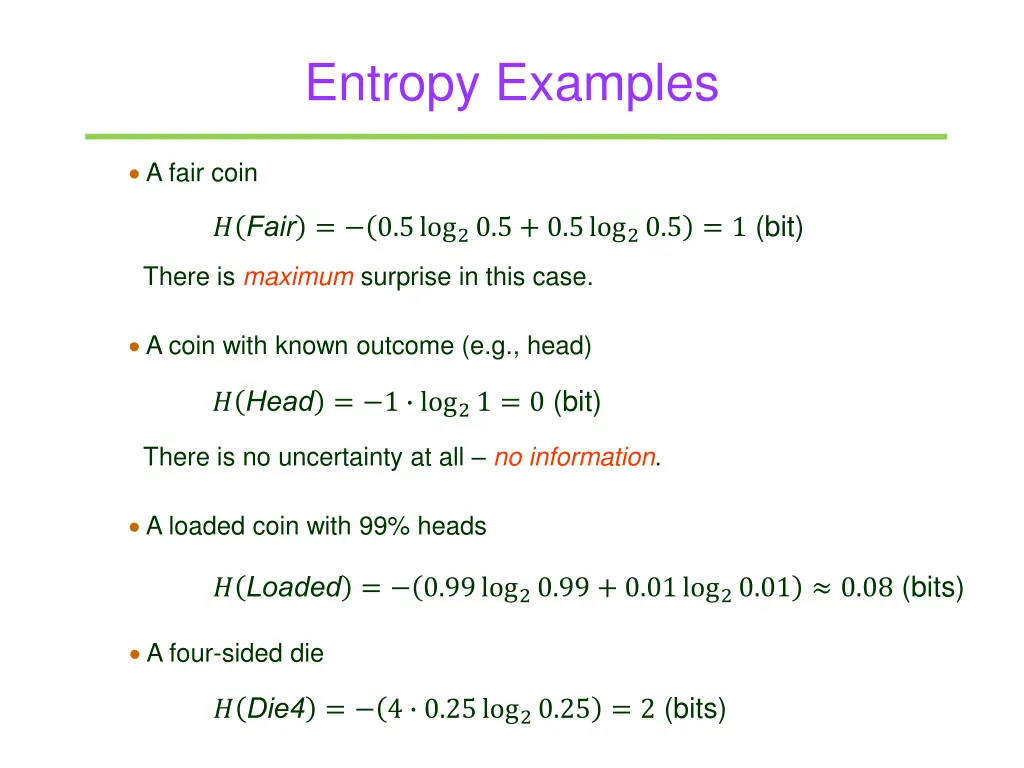 entropy examples