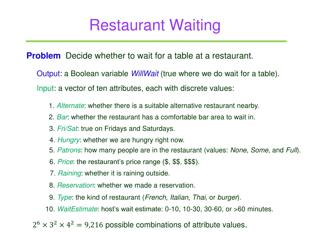 restaurant waiting